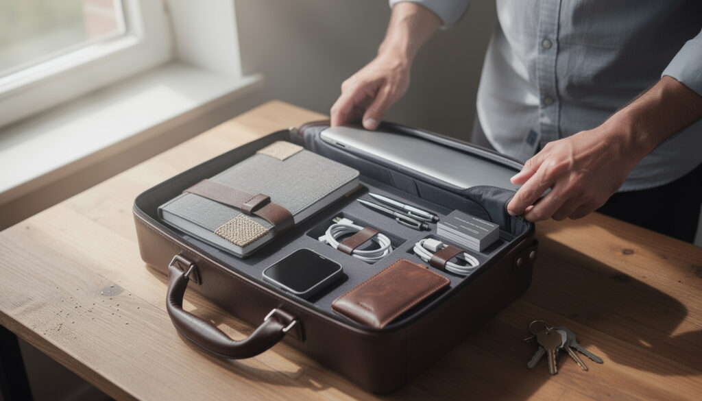 découvrez nos astuces pratiques pour organiser efficacement votre sac porte-documents et ne rien oublier lors de vos déplacements professionnels.