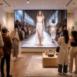 découvrez comment un écran de projection crée une ambiance boutique unique lors d'un défilé permanent, alliant élégance et innovation pour sublimer votre espace.