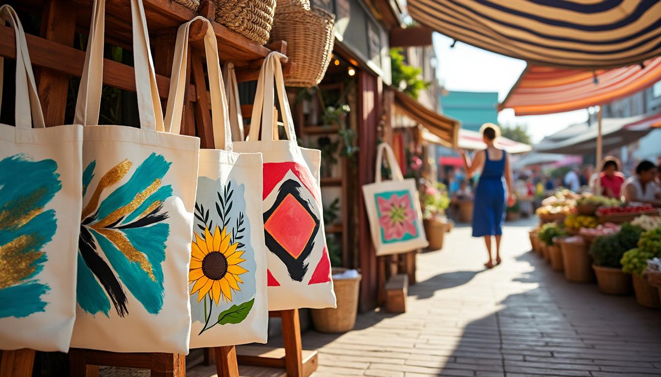 découvrez diverses inspirations de designs uniques pour personnaliser votre sac en toile canvas épaisse, alliant style et durabilité.