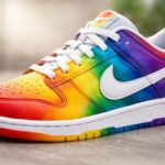 découvrez la chaussure nike pride arc-en-ciel, un modèle vibrant et coloré célébrant la diversité et l'inclusion avec un design unique aux couleurs vives.