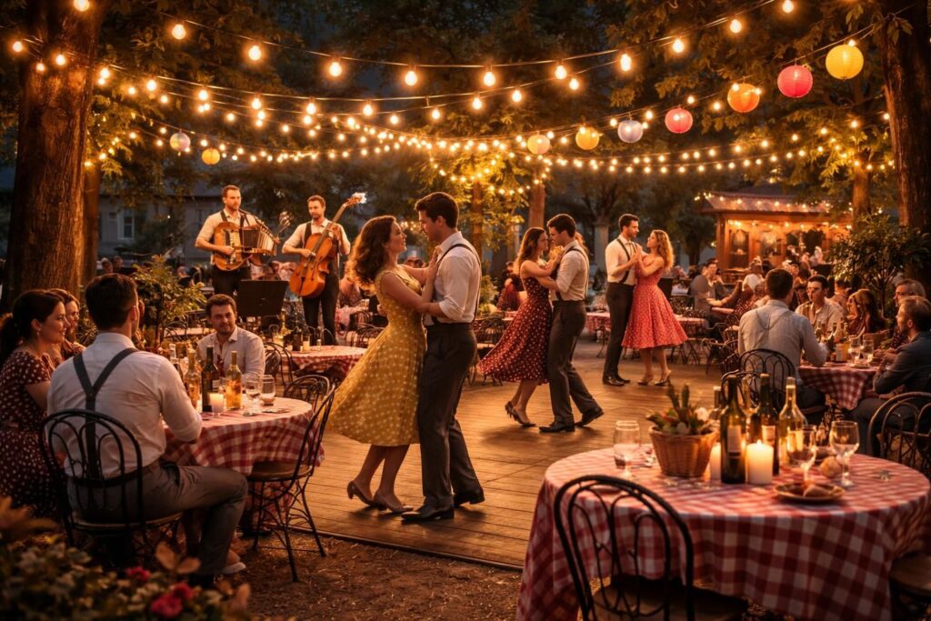 découvrez le style guinguette, alliant charme rétro et allure festive pour un look élégant et plein de convivialité. adoptez les codes vintage pour briller lors de vos événements.