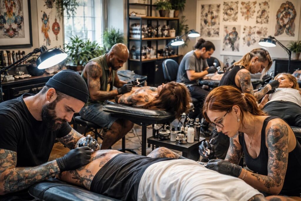 découvrez les tatoueuses et tatoueurs de lisieux, des artistes passionnés au talent incroyable prêts à réaliser vos idées de tatouage avec créativité et précision.
